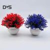 Artificial Plant Pot Ornamental Photo Props Plastic Desktop Fake Grass Plants for Outdoor