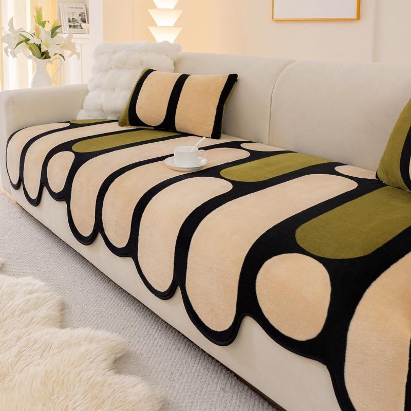 Cute Cartoon Sofa Cushion Modern Anti-slip Couch Cover All Season