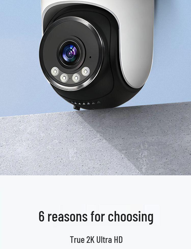 360° Full-Color Dual-Band WiFi Camera for Indoor/Outdoor Monitoring with No Blind Spots