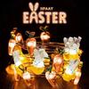 Easter Decoration Bunny Carrot Lanterns Carrot Chick Eggs Fairy Light Garland  Home Party Decor