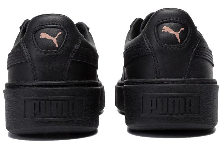 Women's Sneakers Puma Basket Platform Metallic Puma Black Rose Gold (Women's)