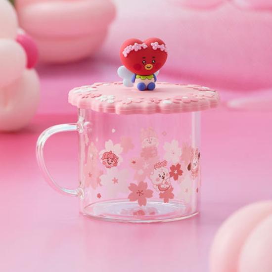 BT21 Baby Spring Fairy Glass Cup & Lid 340ml