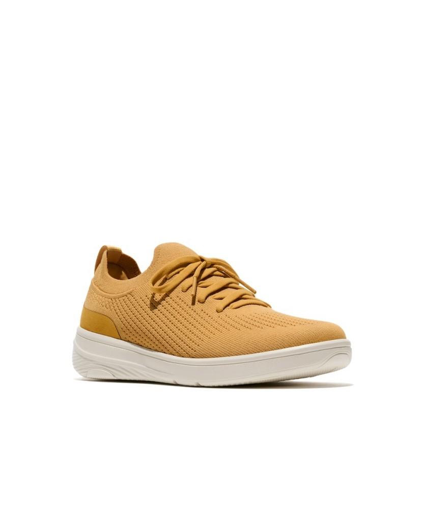 Женские кроссовки-слипоны Fitflop Super-Q Knit со шнуровкой - Куркума (Ft61K2N02E)