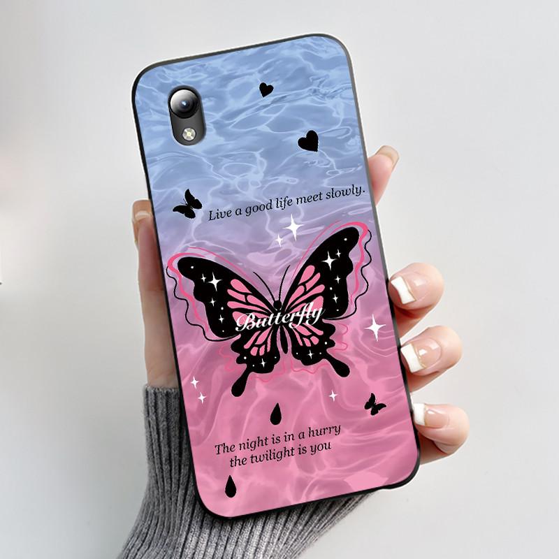 Чехол для ZTE Blade L8 / A3 (2019) / A31 Lite / A3 Plus / A3 SE Эстетичный Милый Кот Астронавт Черный Мягкий Силикон ТПУ Чехол для Телефона