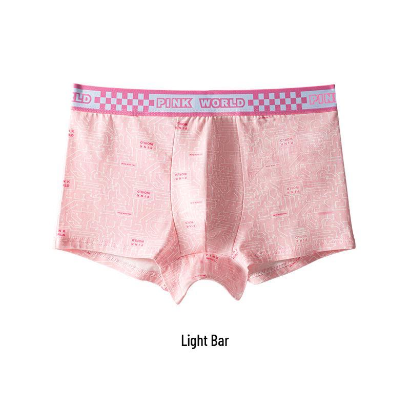 Мужские трусы-боксеры из чистого хлопка с принтом, дышащие - Милые молодежные больших размеров шорты со средней посадкой