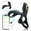 Three-pronged Silicone Vibrating Cock Ring with Wireless APP Remote Control