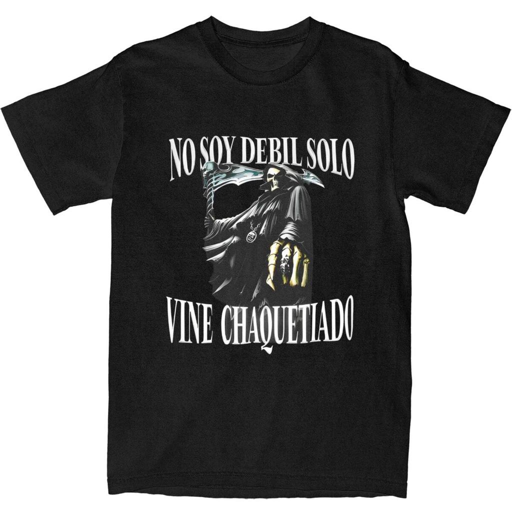 Mens T Shirt NO SOY DEBIL SOLO VINE CHAQUETIADO T-Shirts Trending Summer Tee Shirt Streetwear Y2K Fun Harajuku Daily Cotton Tops