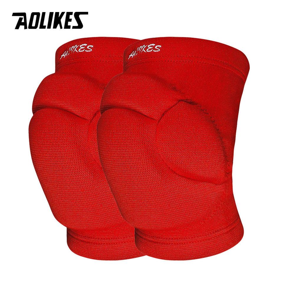 Aolikes 1 Pair Sports Thickening Knee Pads Volleyball Extreme Sports Kneepad Brace Support Dancing Yoga Elastic Knee Protector