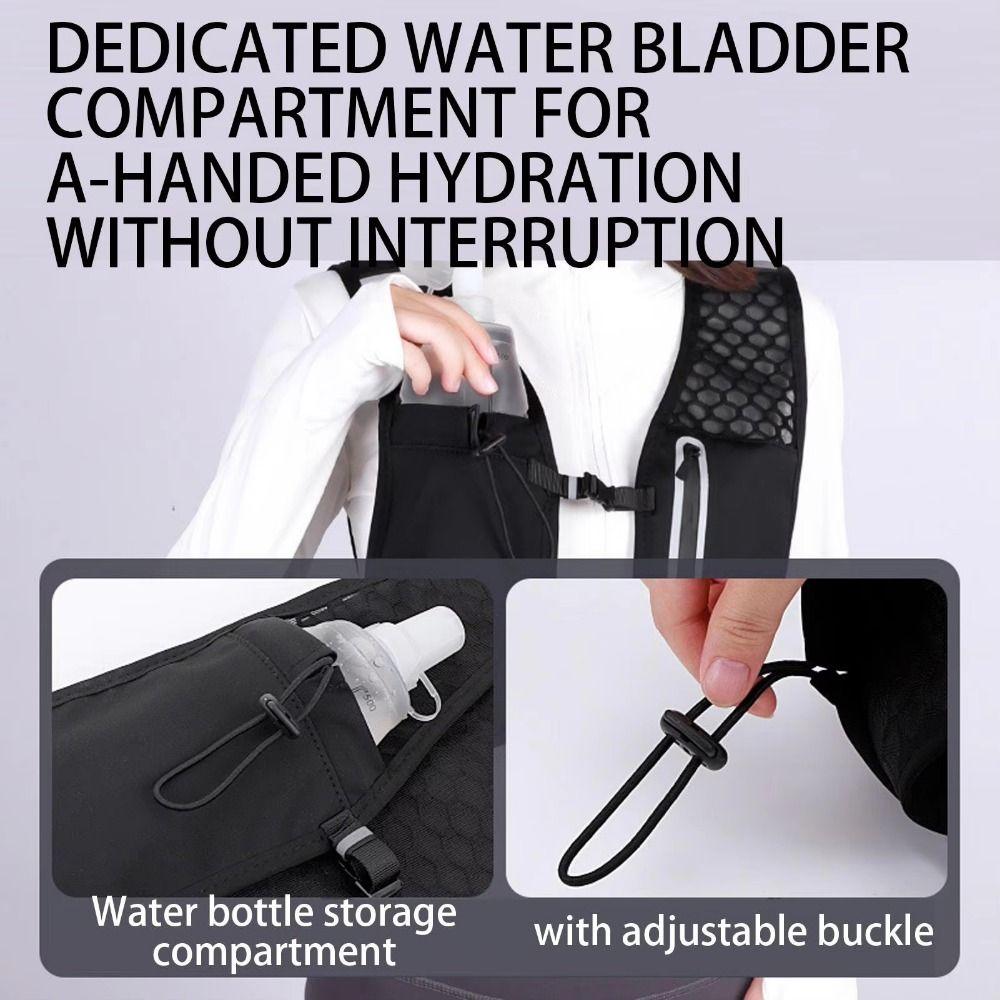 Reflective Reflective Running Vest Pack 2L Water Chest Pack Running Hydration Vest Bag Climbing