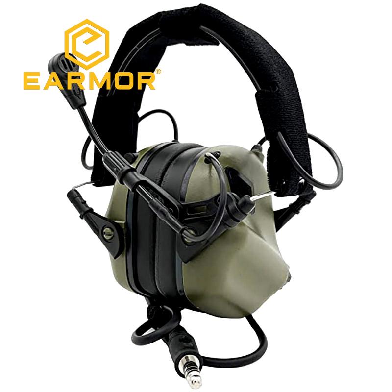 Тактическая гарнитура EARMOR M32 MOD4 для стрельбы, военные наушники с шумоподавлением и связью Softair