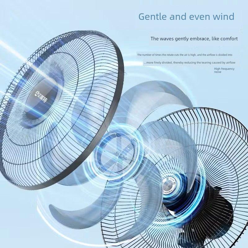 Airmate Electric Fan for Home Use, Floor-Standing Fan, Strong Wind, Oscillating, Desktop, Energy-Saving, Powerful, Low Noise X27