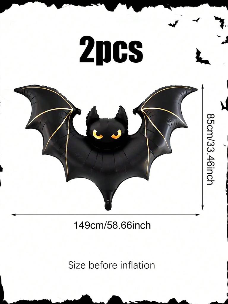 Halloween Large Scary Bat Balloon Halloween Party Birthday Decoration Bat Theme Can Be Hung Bat Decoration Outdoor Decoration