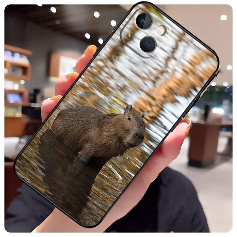 Animal Funny Capybara Case For iPhone 16 Pro Max 14 13 12 11 15 17 Pro Max mini 15 16 Plus 16e 17 Air Phone Cover