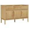 FLORO Sideboard Wax Brown 114 x 43 x 74 cm Solid Pine Wood
