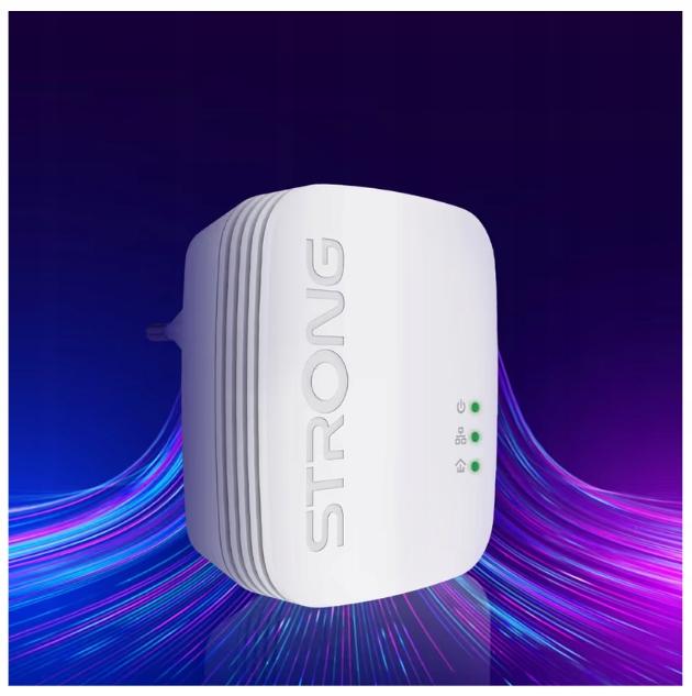 Powerline Strong 600 Duo Mini LAN Network Transmitter Internet from the Socket