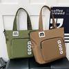 Nylon Shoulder Tote Bag Women's Letter Crossbody Bag Large Capacity Student Class Book Bag