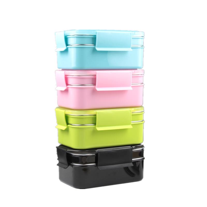 Двойной слой Bento Lunch Box PP Cute Meal Box 304 Посуда из нержавеющей стали