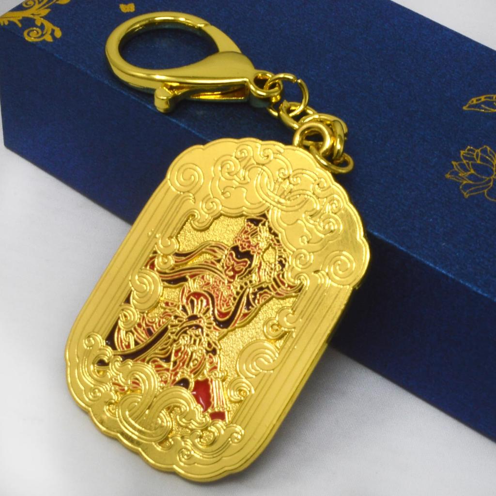[YISHUI] Счастливый золотой Король Обезьян Фэн-шуй, Брелок, Красный, Амулет