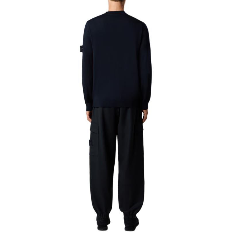 STONE ISLAND Однотонный свитер с круглым вырезом и длинными рукавами для мужчин K2S155100074S00FC-V0020