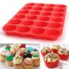 (Nikita) 24 Cavity Mini Muffin Silicone Soap Cookies Cupcake Bakeware Pan Tray Mould