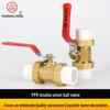 Yanghang PPR Double Union Copper Ball Valve, Water Pipe Fittings Connector, Hot Melt 20 Switch, 6-Point, 25mm Valve.