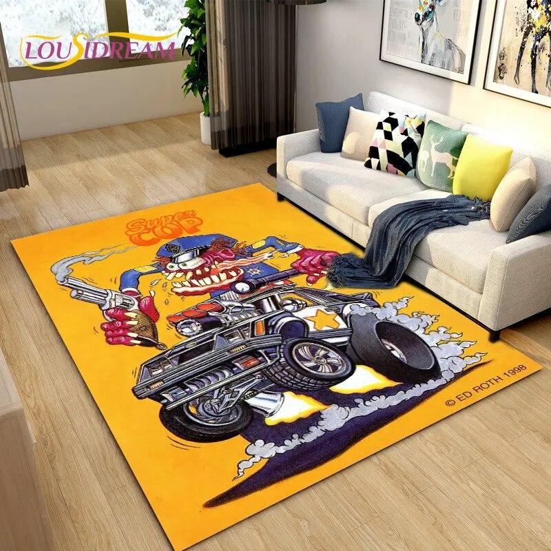 Забавный коврик с рисунком крысы Финка, ковер для гостиной, спальни, гаража, дивана, коврик для украшения, детский нескользящий напольный коврик