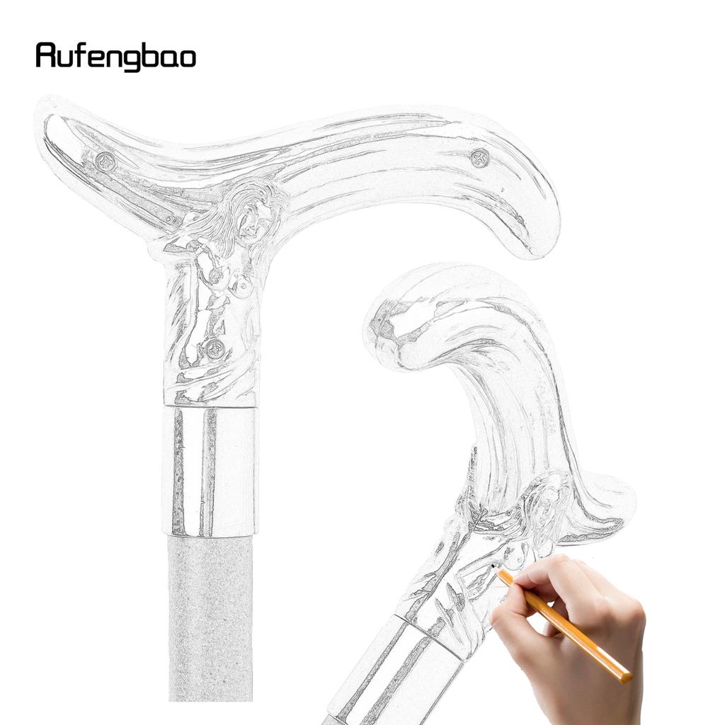 Белая роскошная красивая кривая линия косплей трость модная декоративная трость джентльмен элегантная трость набалдашник посох 93 см