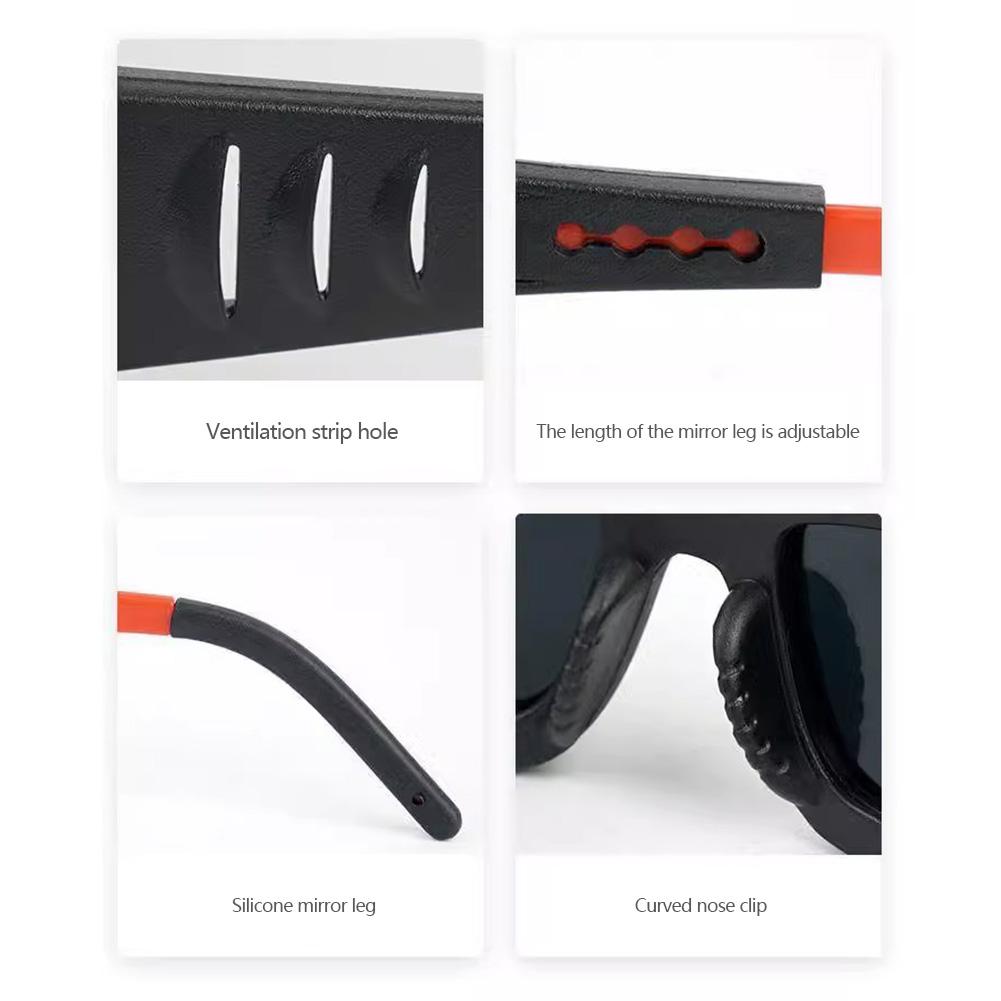 1Pair Protective Glasses Solar Automatic Dimming Welding Mask Auto Welding Goggles with View True Color for Wide