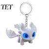 Detailed PVC Craft Statue Dragon Car Dashboard Ornament, Flapping Wings LED Flashing Eyes Keychain Lifelike Flight Posture Replica with Motion Sensor,
