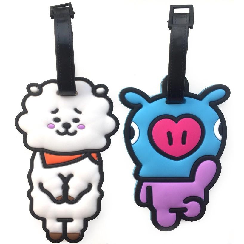Бангтан Kpop Парни Бтс Bt21 Тата Чимми Куки Ар Джей Коя Манг Шуки Бирка для багажа