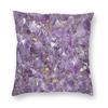 Amethyst Square Pillowcase Polyester Linen Velvet Creative Zip Decor Home Cushion Case 18"