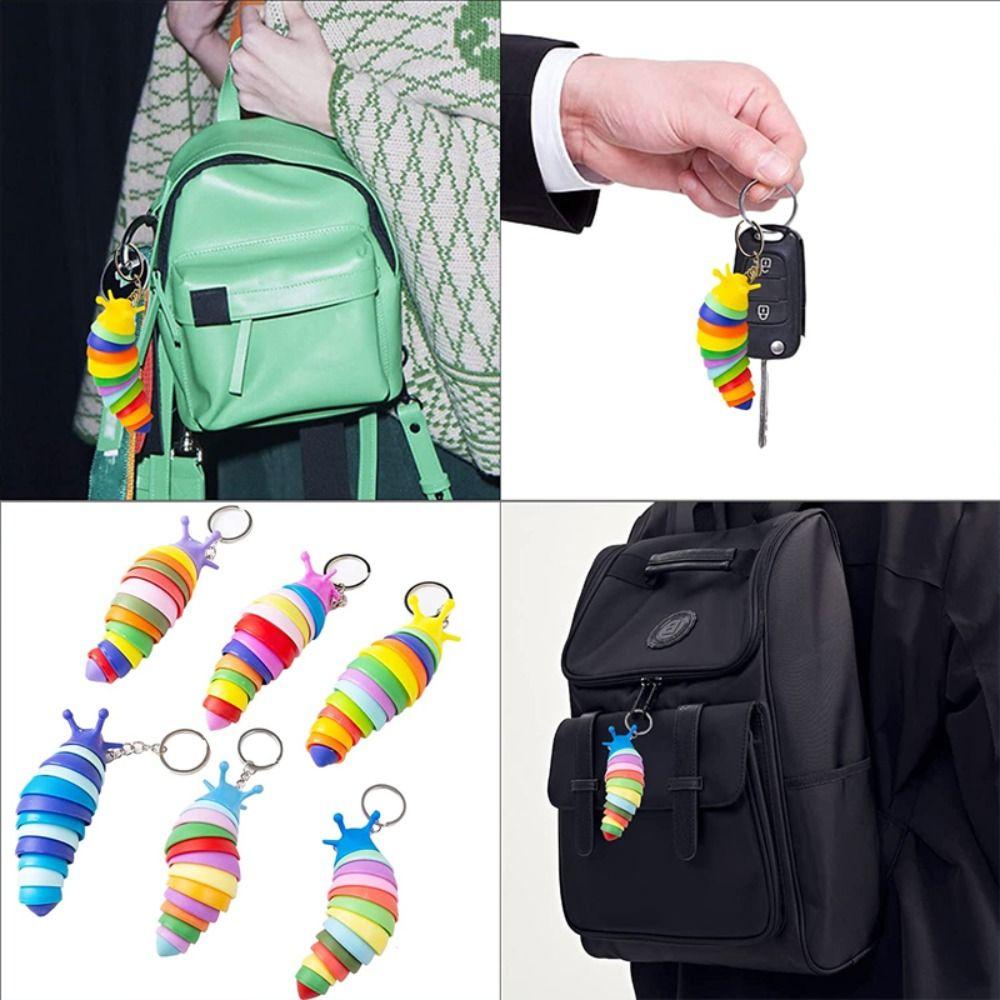 Key Accessories Caterpillar Keychain Finger Slug Snail Caterpillar Caterpillar Keyring Key Chain