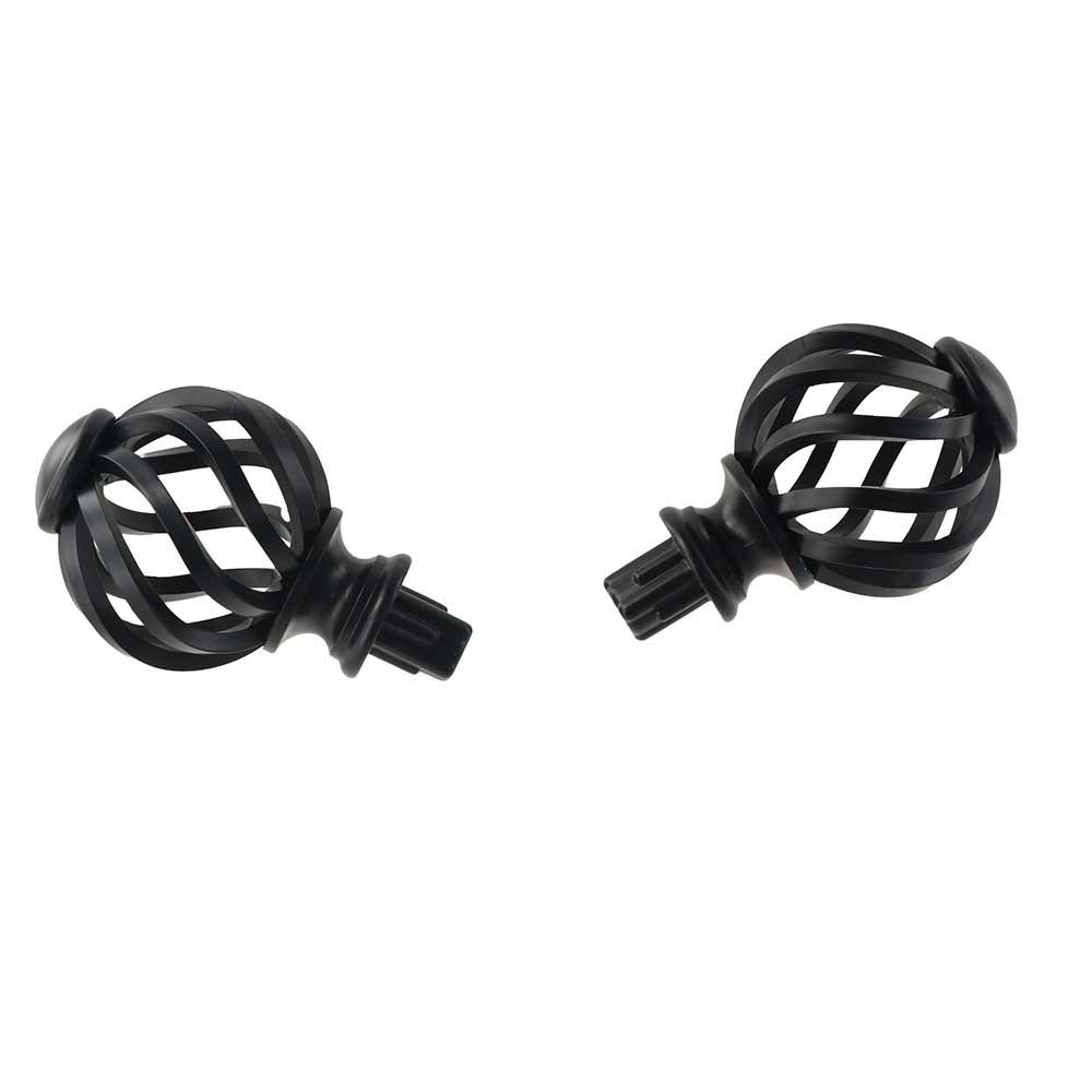 Birdcage Window Head Rods Spiral Spiral Ball Drape Accessories Elegant Curtain Rod Finials Bedroom