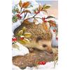 Полный 5D Diy Алмазная картина Маленький ёжик зимой вышивка крестиком Домашний декор Подарок ручной работы