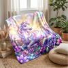 Fantasy Mermaid with Unicorn Theme blanket Lightweight Warm Flannel Blanket Decorative Throw Blanket for Home Decoration