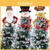 Charming Christmas Tree Ornaments With Delightful Snowman Hat Topper For Holiday Cheer