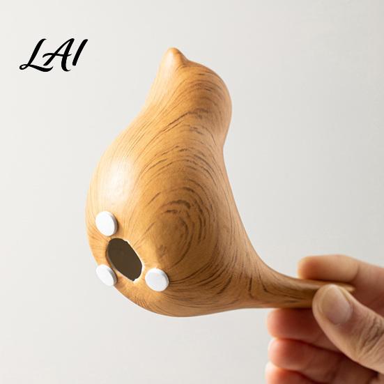 Artistic Entrance Hall Ornaments Bird Figurines with Wood Grain Look Modern Home Decor Animal Sculptures Ceramic Birds Decorative for Shelves Living