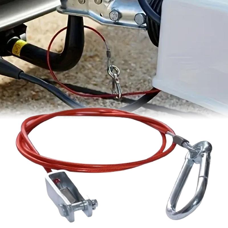 Stainless Steel Trailer Breakaway Rope for Caravan Brake Away Safety Cable Braked Hitch Wire Rope Caravan Parts Car Accessories