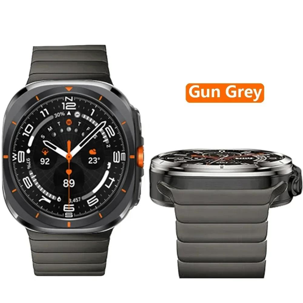 Роскошный титановый ремешок с магнитной застежкой для Samsung Galaxy Watch 8 8 Classic Браслет со звеньями для SAMSUNG GALAXY Ultra 47 мм 2025 Correa