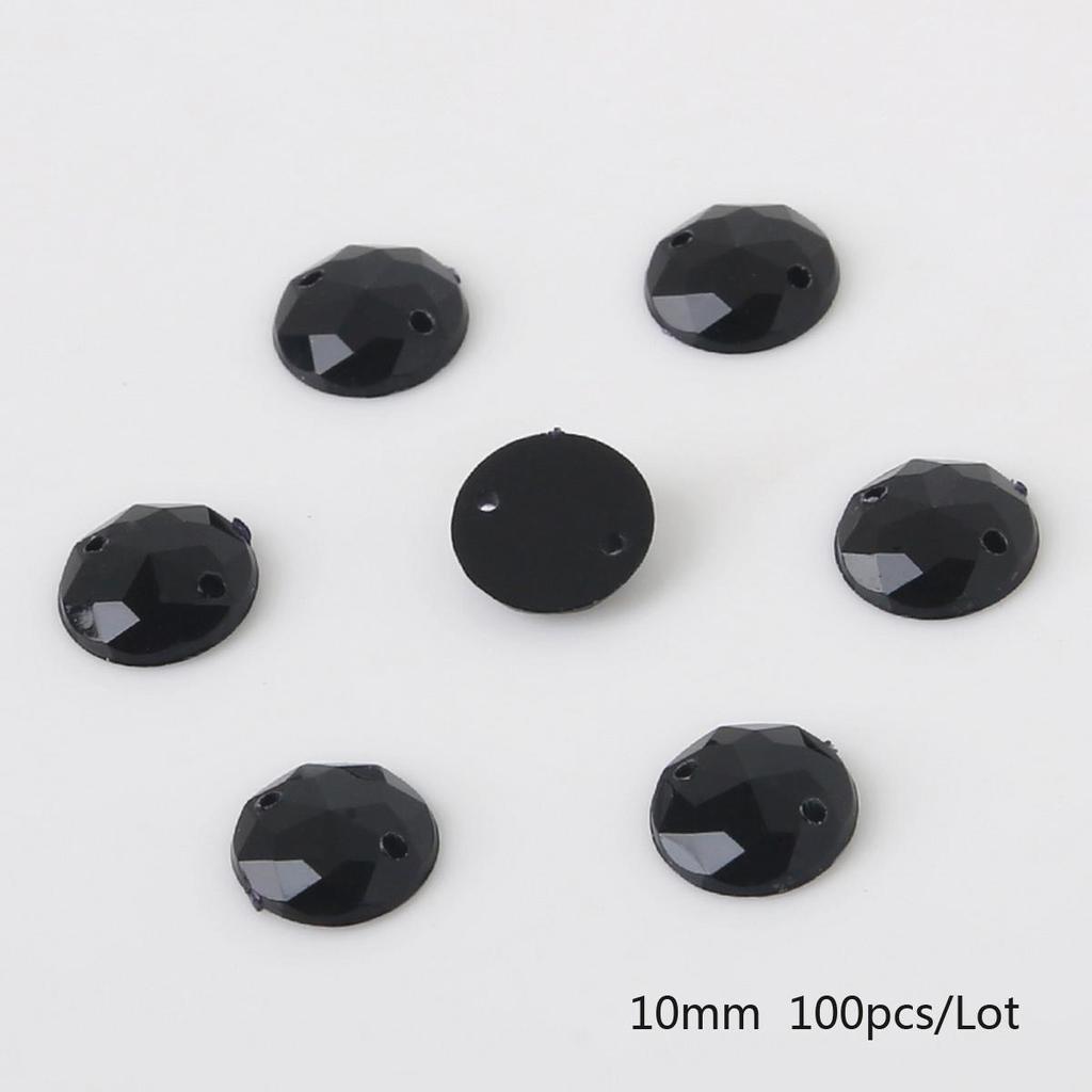 8/10/12mm Sewing Flatback Rhinestones Round Acrylic Beads Sew On Strass Crystal Stones For DIY Craft Scrapbook Decoration