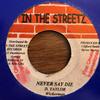 7inch Record DAVID TAYLOR, WICKERMAN - Never Say Die NONE In The Streetz  Jamaica Reggae, Ska & Dub Used