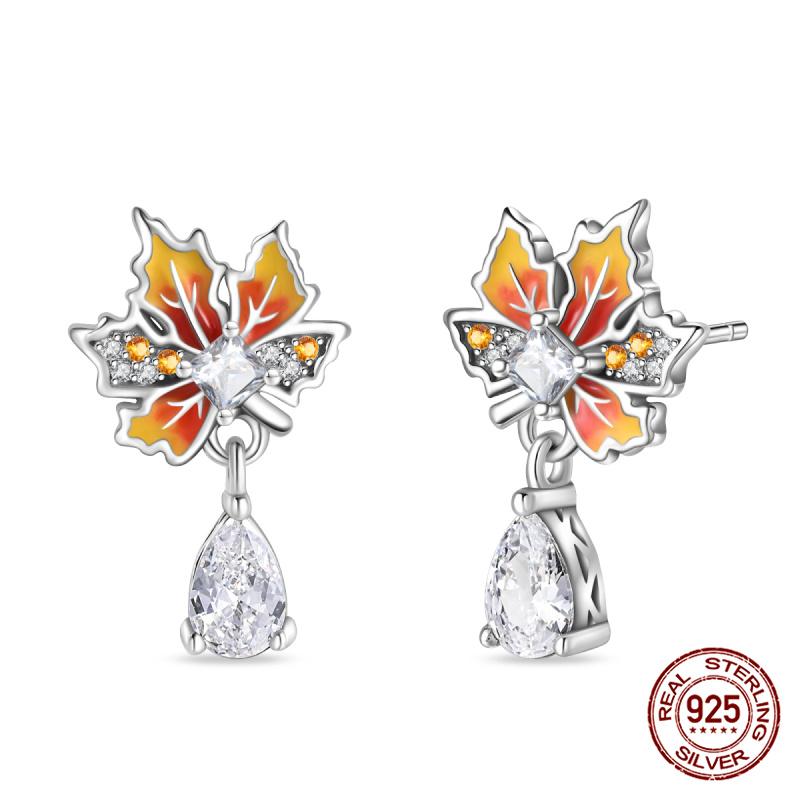 Original 100% S925 Silver Sunflower K Gold Pendant Earrings Iris Earrings Ladies Birthday Anniversary Gift