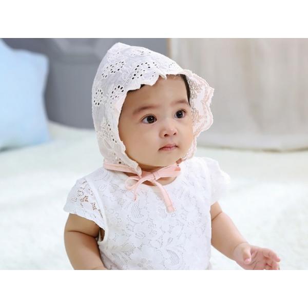 Bevenise Punching Lace Children's Bonnet, Free, Pink, Popular Baby Clothes In Korea