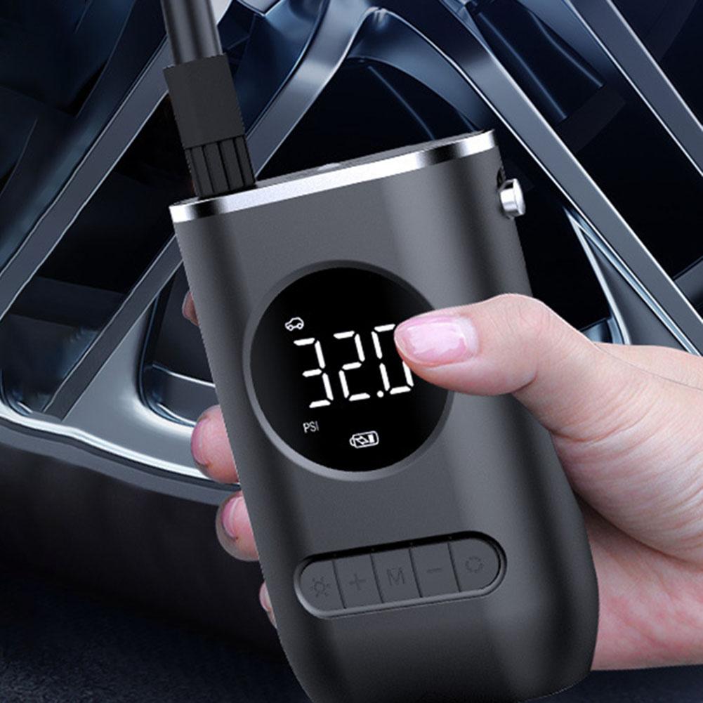 Electric Car Air Pump Wireless Digital Display Air Compressor Portable Mini Self Propelled Tire Pump Handheld Charging Pump
