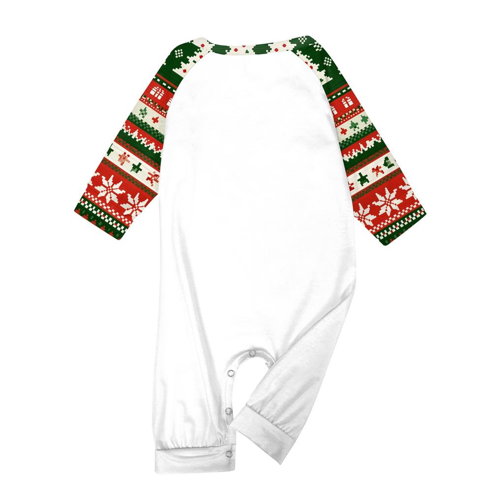 Семейный matching Christmas Print с длинным рукавом, комплект с брюками для детей и взрослых