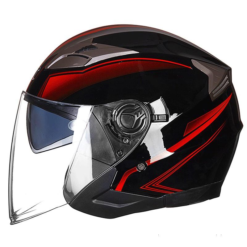 GXT G708 Dual-Lens Half Helmet Adult Motorbike Scooter Riders ABS Safety With 3C Certification