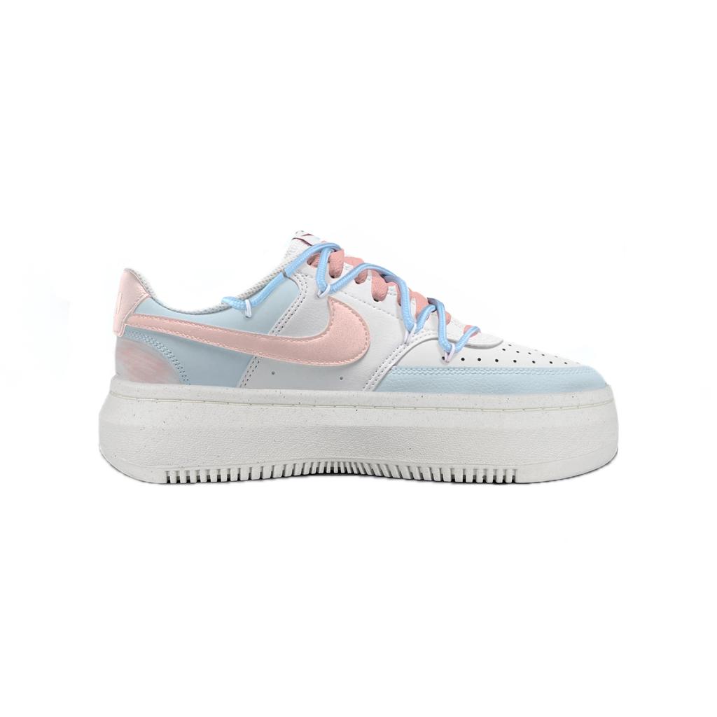 Nike Court Vision Alta Нескользящие Устойчивые к истиранию Низкие Кеды для Скейтборда Женские Сине-Розовые DZ5394-103(Команда502-)