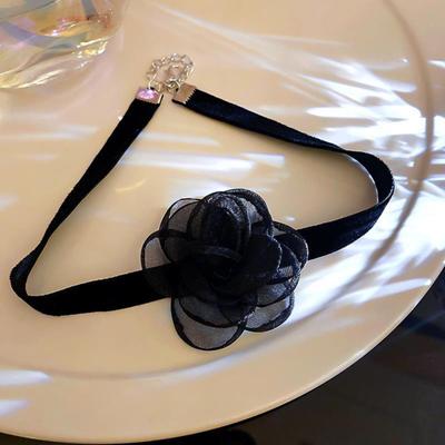 Ленточный чокер регулируемой длины с застежкой-лобстером и удлинительной цепочкой, однотонный, легко надеваемый, женский элегантный ультрадлинный ленточный чокер для женщин