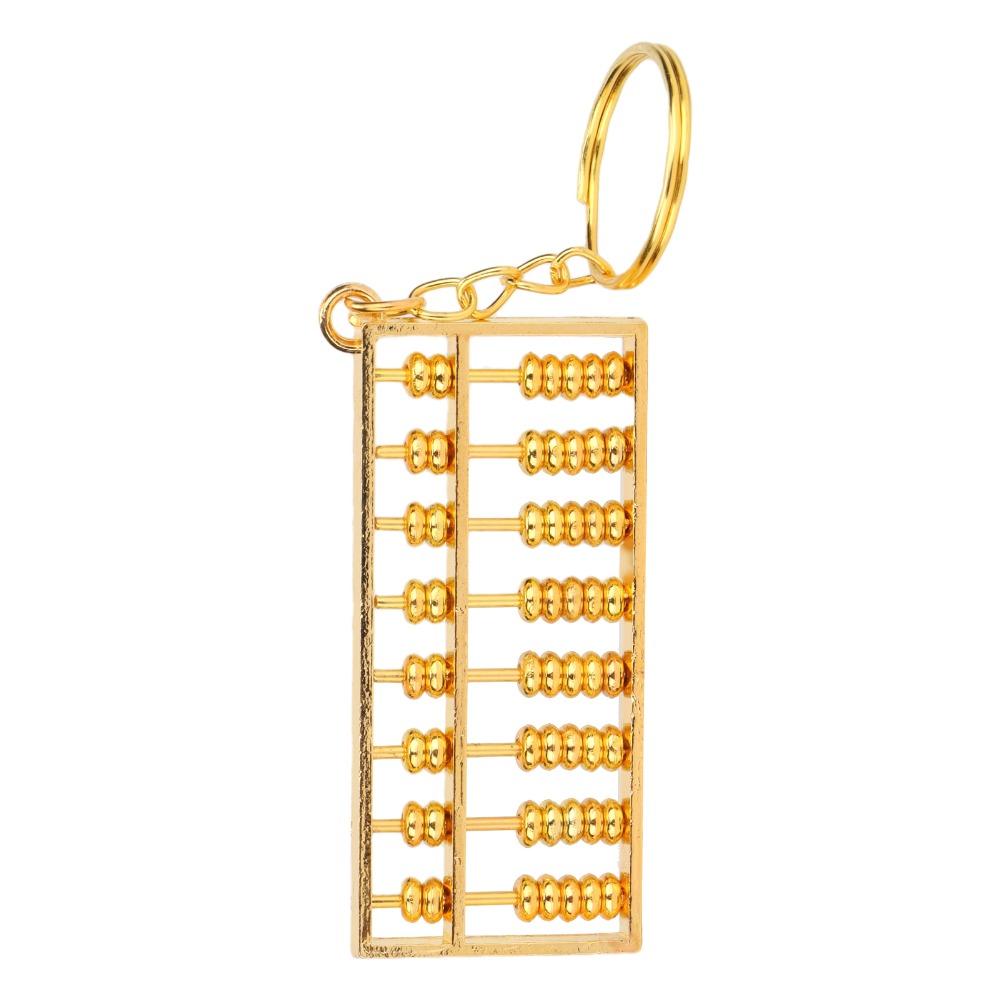 2pcs 8 Rolls Abacus Key Ring Alloy Abacus Pendant Chinese Abacus Keychain For Handbag Decoration