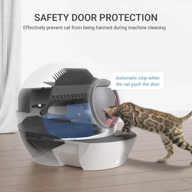 ELS PET Self-Cleaning Automatic Cat Litter Box - APP Control, Smart Monitoring, Odorless, Extra-Large Capacity for Multiple Cats